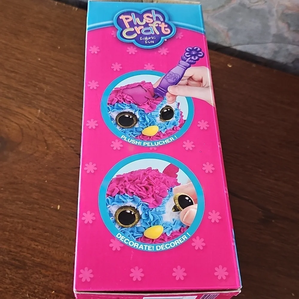 Owl - Blue and Pink Fabric Plush Craft
